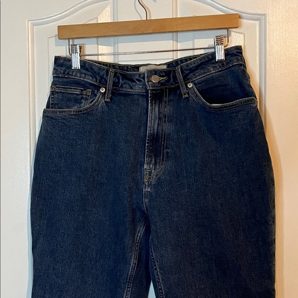 Everlane | Curvy Straight Leg Cheeky Dark Wash Denim Jeans Size 30/10 Crop - Picture 6 of 12